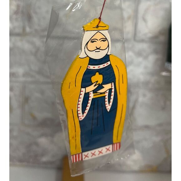 Hand Painted Christmas Kinetic Art Wood Nativity Mobile Creche Decor Festive - Picture 7 of 12